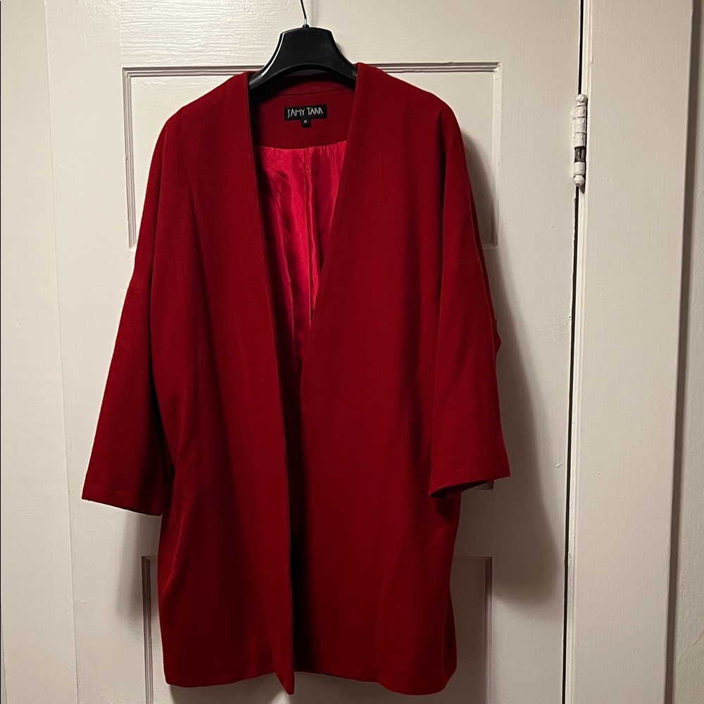 J’Amy Tarr Designer Red Trench Coat for Women